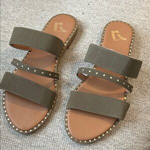 Report Olive Studded Sandals